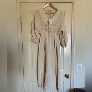 Worth Collective Sasha Midi Dress in Soy. 100% cotton gauze. New with tags.